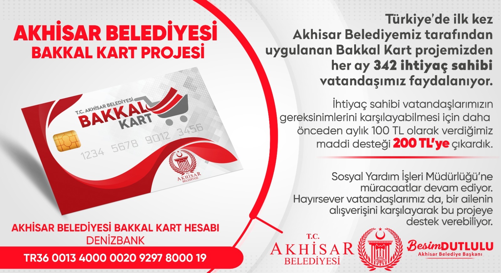 Akhisar Belediyesi, zor günler yaşayan geliri düşük ihtiyaç sahibi vatandaşlara