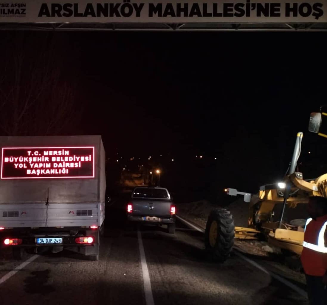 Mersin Büyükşehir Belediyesi Yol Yapım Bakım ve Onarım Dairesi’ne bağlı