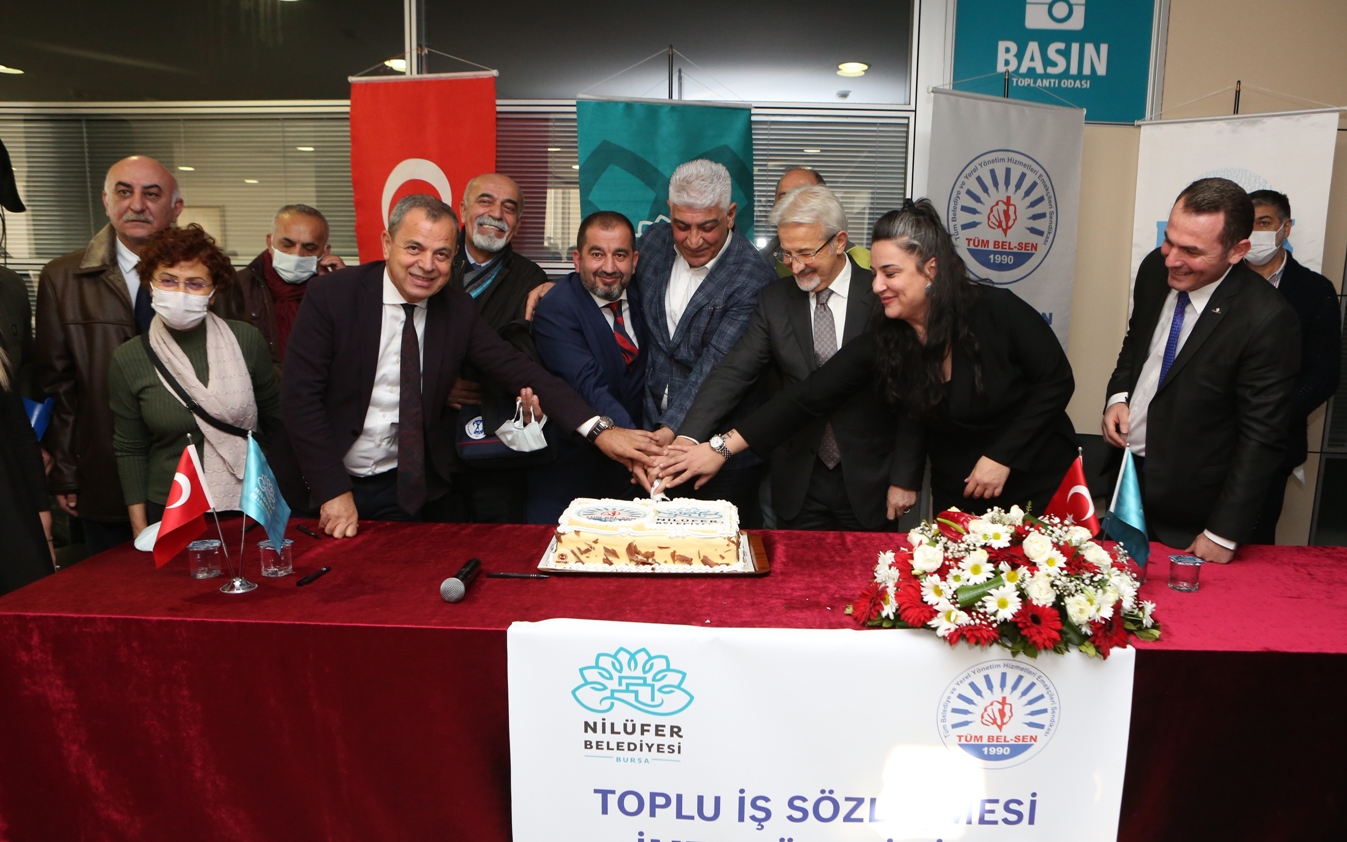 Nilüfer Belediyesi ile Tüm Bel-Sen arasında imzalanan toplu sözleşmeyle en