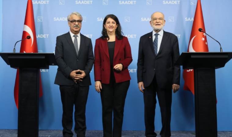 Saadet Partisi (SP) Genel Başkanı Temel Karamollaoğlu, HDP Eş Genel