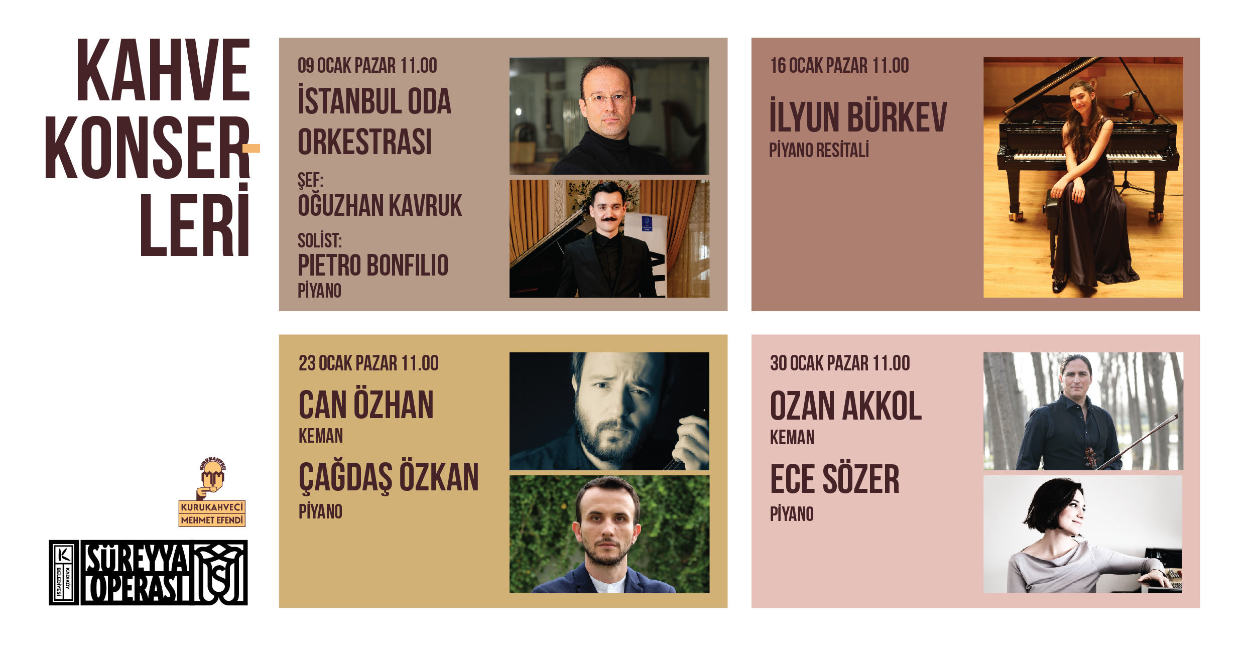 Süreyya Operası, yeni yılın gelmesiyle birlikte Pazar sabahları kahve konserlerine