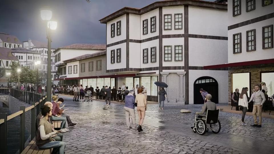 Cinci Han’ın arkasında bulunan alanın yayalaştırılarak, gezi alanı oluşturulduğu proje;