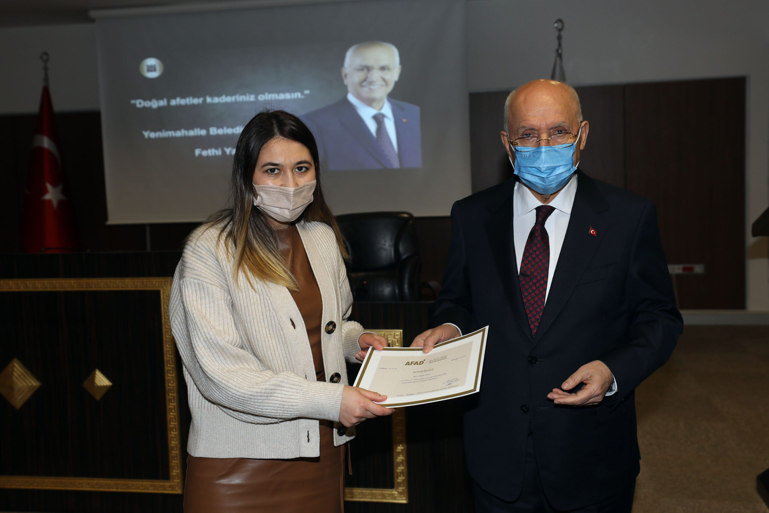 Yenimahalle Belediyesi, doğal afetlere karşı personellerini bilinçlendirmek için tüm dış