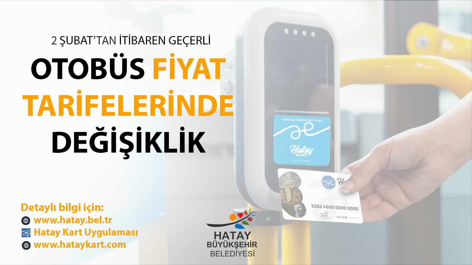 Hatay genelinde hizmet veren toplu taşıma araçlarının fiyatları güncellendi.  Hatay