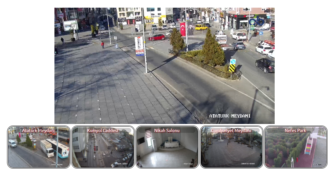 Çorlu’da 5 farklı noktada konuşlandırılan canlı şehir kameraları hizmete girdi.