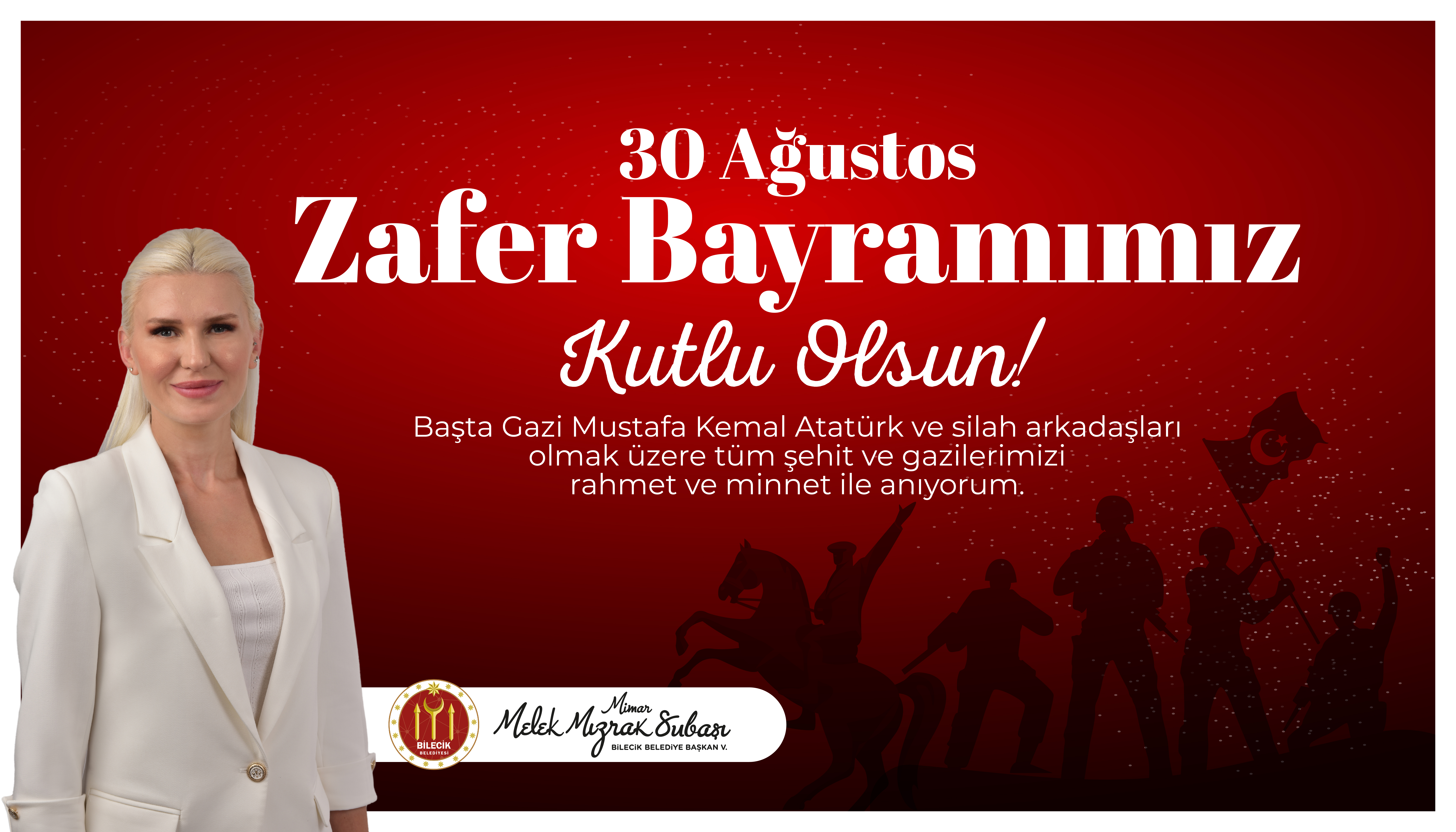 Belediye Başkan V. Melek Mızrak Subaşı, 30 Ağustos Zafer bayramı
