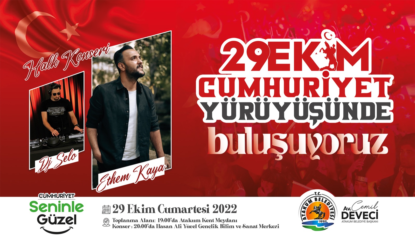 Atakum Belediyesi, 29 Ekim Cumhuriyet Bayramı’nın 99. yıldönümünde gerçekleştireceği programlarla