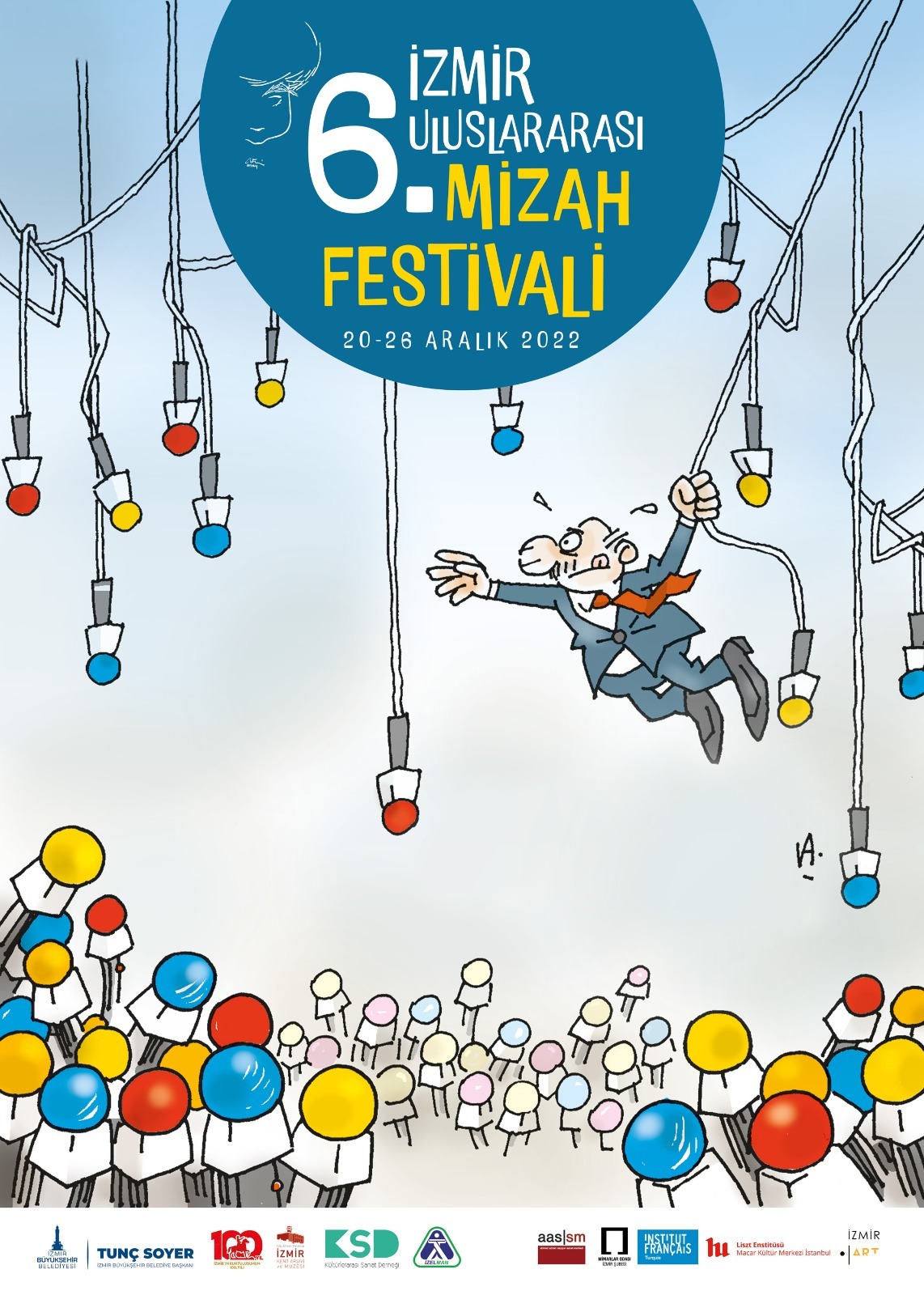 6. İzmir Uluslararası Mizah Festivali, 20 Aralık Salı günü başlıyor.