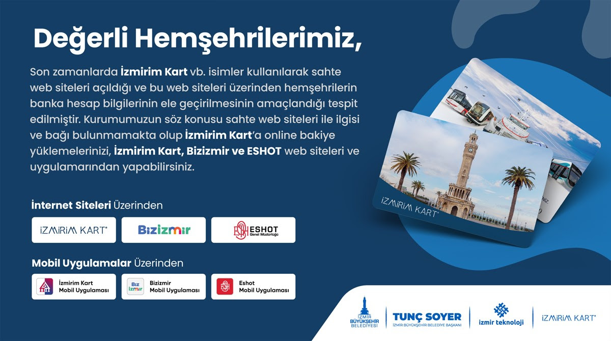 İzmir’de İzmirim KART Dolandırılıcığı Yurttaşların dikkatine