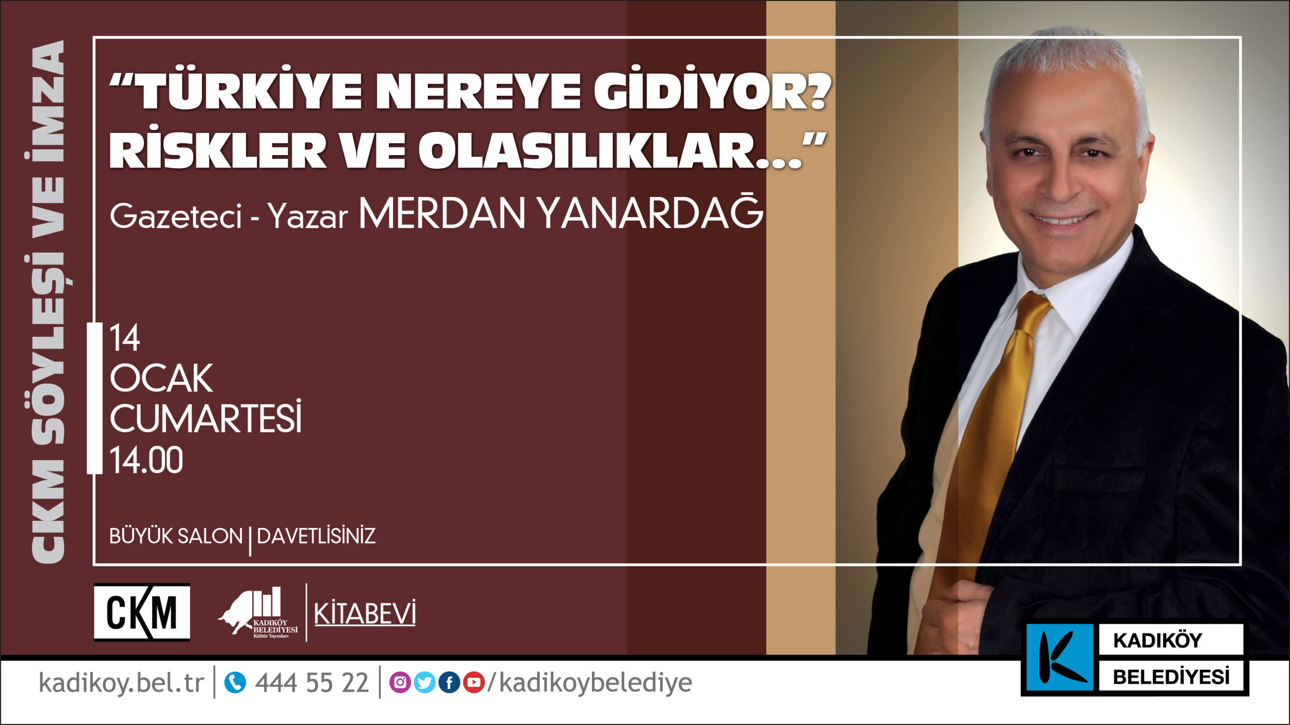 Caddebostan Kültür Merkezi’nin bu haftaki söyleşi ve imza günü programının