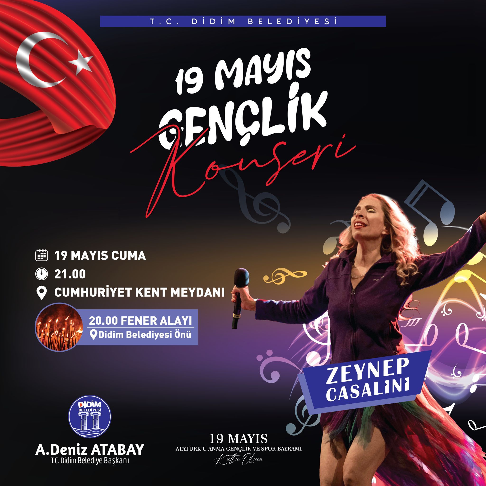 DİDİM’DE 19 MAYIS COŞKU İLE KUTLANACAK Didim Belediyesi, 19 Mayıs Atatürk’ü Anma, Gençlik ve Spor Bayramı’nı