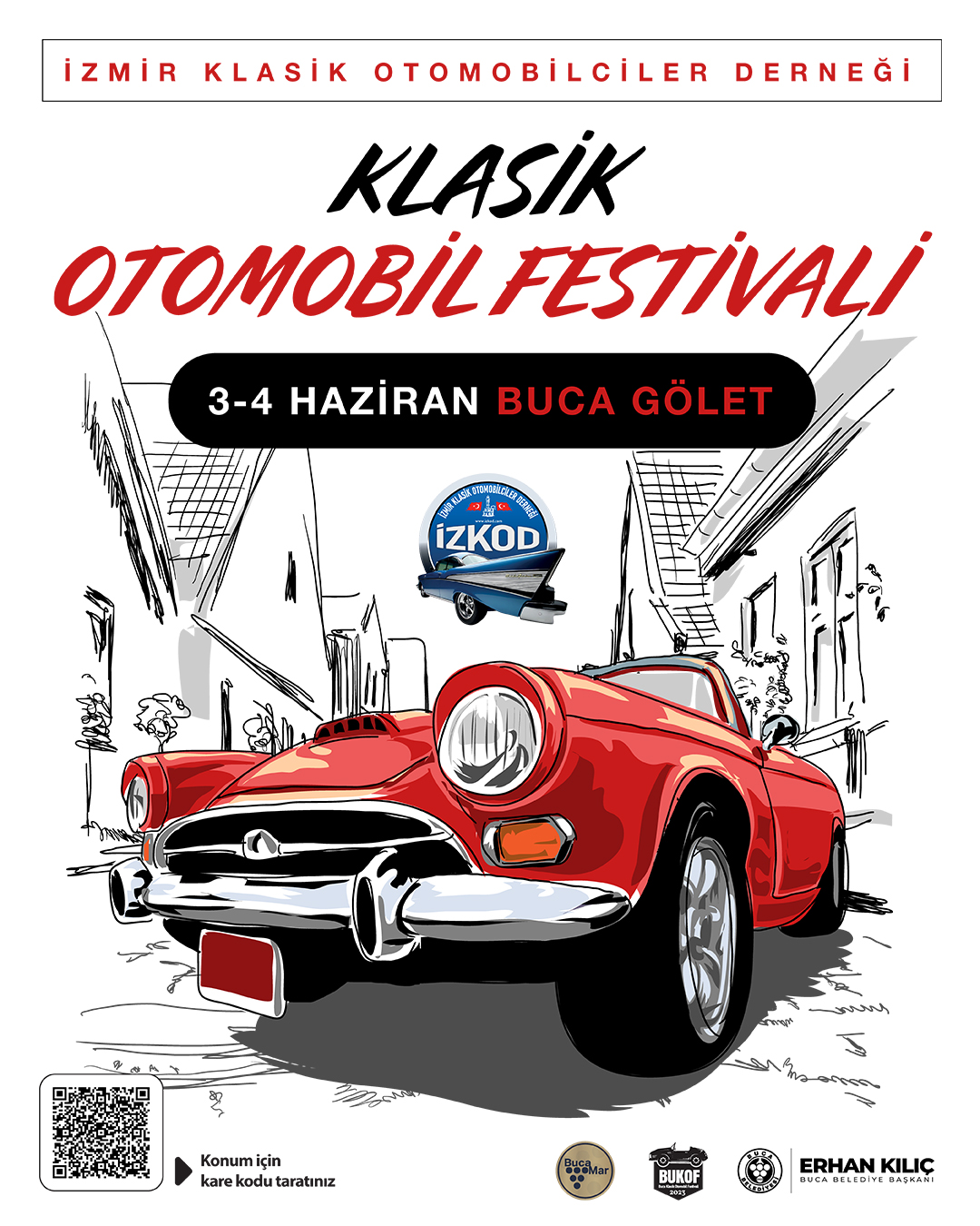 İzmir Klasik Otomobilciler Derneği (İZKOD) Buca Belediyesi iştiraki BUCAMAR’ın desteği