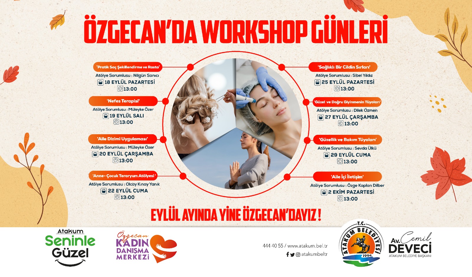 Atakum Belediyesi Özgecan Kadın Danışma Merkezi, ‘Özgecan’da Workshop Günleri’ başlığı