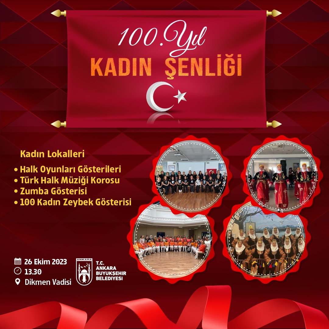 Cumhuriyetin 100’üncü yılını Ankara Büyükşehir Belediyesinin düzenlediği etkinliklerle coşkuyla kutlayan