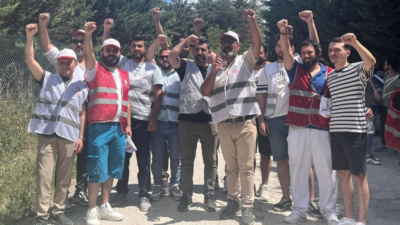 Çatalca’da Polonez fabrikasında işten atılan işçilerin nöbeti dün de devam