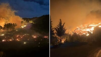 Muğla’nın Ortaca ilçesinde çıkan orman yangını kontrolü altına alınırken Dalaman’da