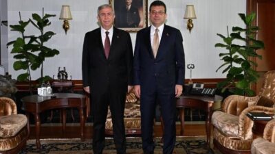 Ankara Büyükşehir Belediyesi Başkanı Mansur Yavaş ile İstanbul Büyükşehir Belediyesi
