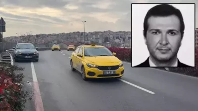 Beyoğlu‘nda köprü üstünde yolun karşısına geçmeye çalışan gazeteci İlker Yağmur’a (44) taksi