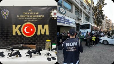 İzmir’de düzenlenen suç örgütü operasyonunda gözaltına alınan 49 şüphelinden 32’si