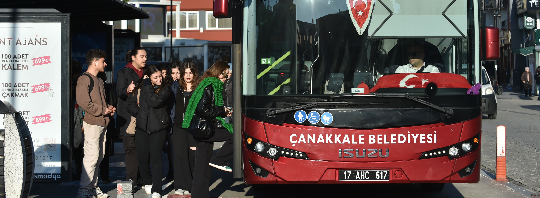 Çanakkale Belediyesi, toplu taşımada kadın yolcuların güvenli ve rahat bir