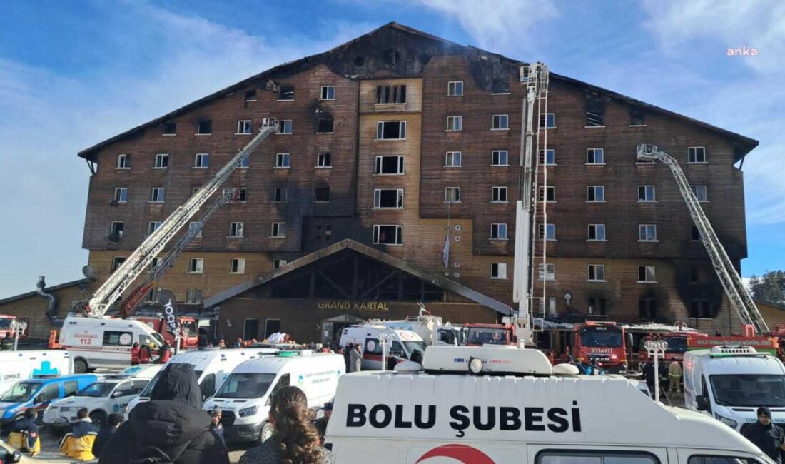 Kartalkaya Kayak Merkezi’nde bir otelde çıkan yangında 66 kişi hayatını