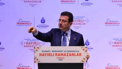 İBB Başkanı Ekrem İmamoğlu, AKP’li Cumhurbaşkanı Tayyip Erdoğan’ı Ramazan çadırında