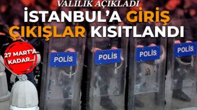 İstanbul’da eylem yasağı 27 Mart’a kadar uzatıldı. İstanbul Büyükşehir Belediye