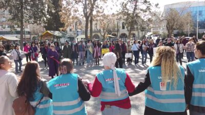 Gaziantep’te 8 Mart Dünya Kadınlar Günü kapsamında bir araya gelen