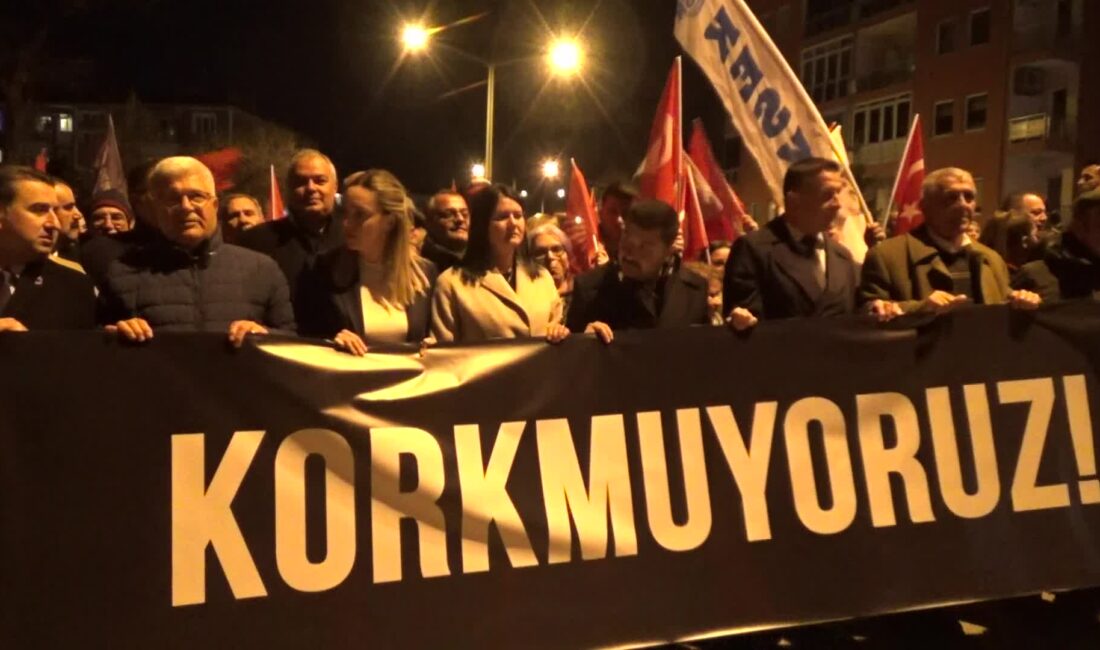  İstanbul Büyükşehir Belediye Başkanı Ekrem İmamoğlu’nun gözaltına alınması Edirne’de protesto