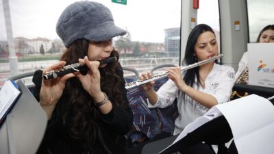 Sınav Haftasında Kampüse Giden Öğrenciler Belediye Bandosunun Sürpriz Konseriyle Keyifli