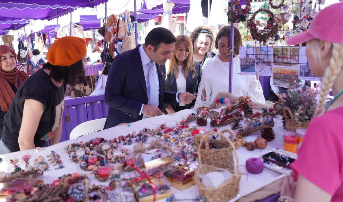Beyoğlu’nda kadınlara evlerinde ürettiği el emeği ürünlerini sergileme ve satış