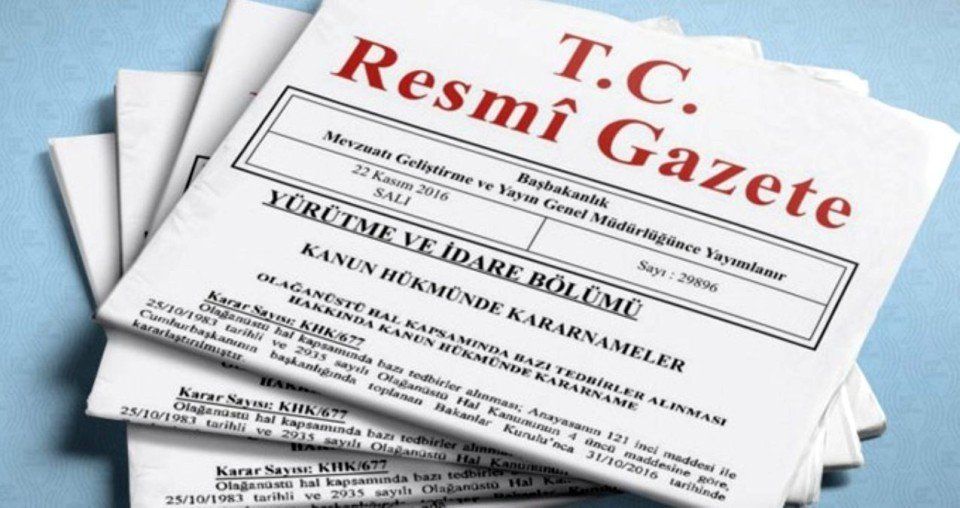   Resmi Gazete’de yayımlanan yönetmelikler, tebliğler ve kararlar: YÜRÜTME VE