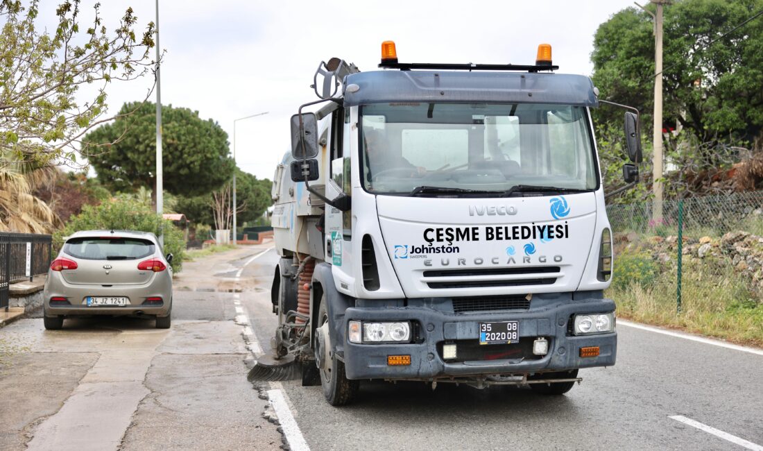 Yaz aylarında nüfusu katlanan Çeşme’de, Belediye Temizlik İşleri Müdürlüğü ilçe