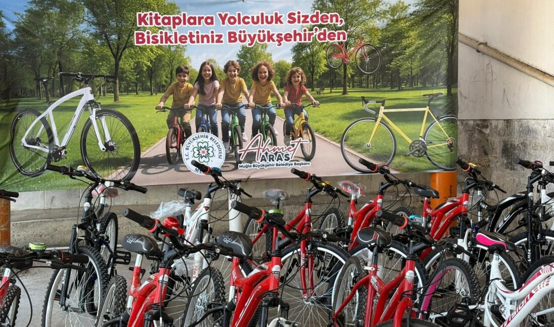 Muğla Büyükşehir Belediyesi “Kitaplara Yolculuk Sizden Bisikletiniz Büyükşehirden” projesi ile
