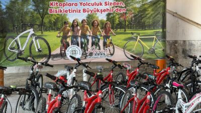 Muğla Büyükşehir Belediyesi “Kitaplara Yolculuk Sizden Bisikletiniz Büyükşehirden” projesi ile