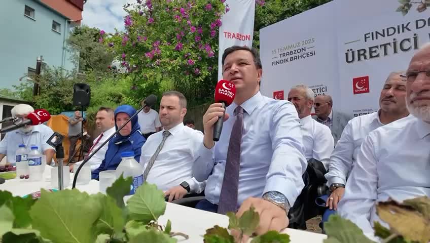 Saadet Partisi Genel Başkanı Mahmut Arıkan, Trabzon programı kapsamında, fındık