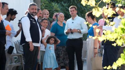 Bodrum Belediye Başkanı Tamer Mandalinci, mahalle ziyaretleri kapsamında Bitez’de saha
