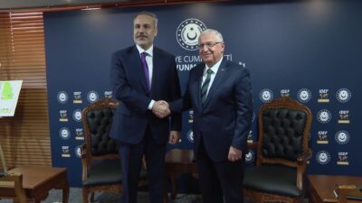 Milli Savunma Bakanı Yaşar Güler ile Dışişleri Bakanı Hakan Fidan,