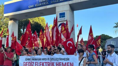 TKP İzmir İl Örgütü’nden GDZ Elektrik önünde eylem "Gediz Elektrik hemen devletleştirilmeli"