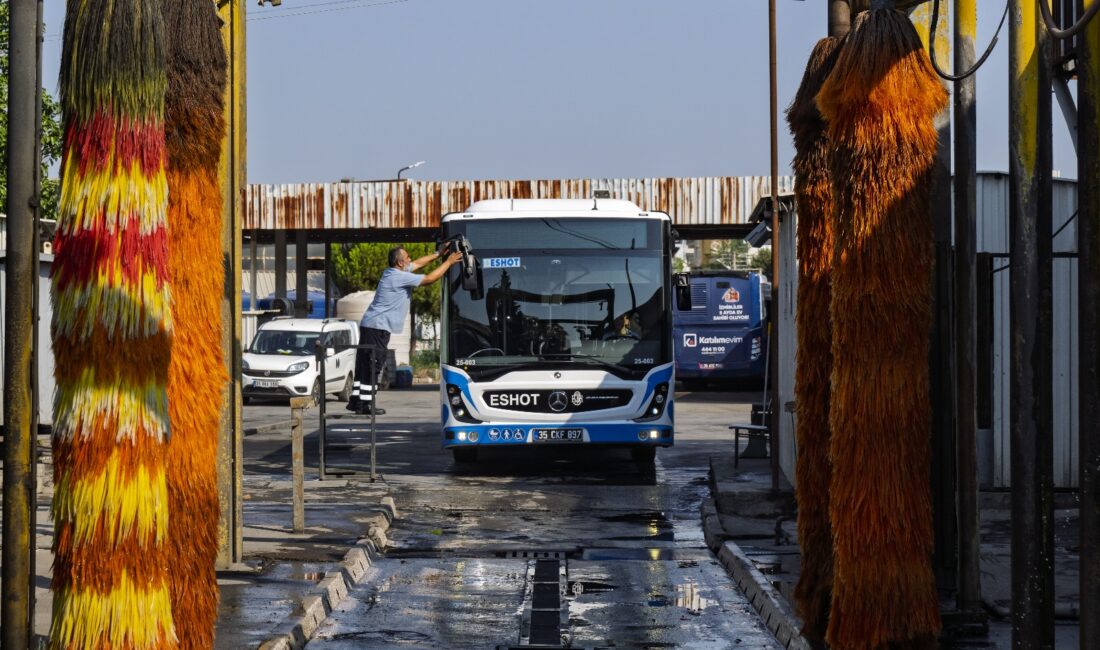 İzmir Büyükşehir Belediyesi ESHOT Genel Müdürlüğü, otobüs yıkamada kullanılan suyu