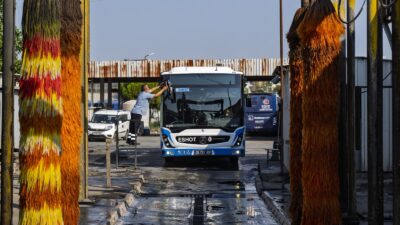 İzmir Büyükşehir Belediyesi ESHOT Genel Müdürlüğü, otobüs yıkamada kullanılan suyu