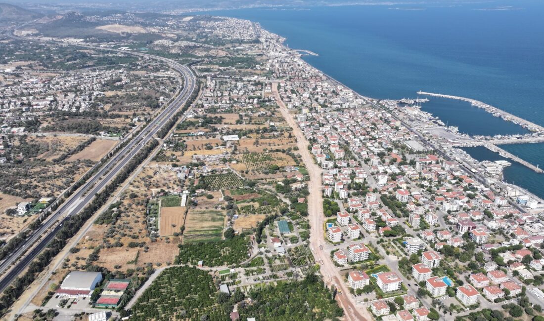 İzmir Büyükşehir Belediyesi'nin Güzelbahçe'de trafik akışını rahatlatacak 75. Yıl Cumhuriyet