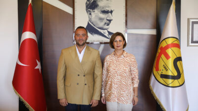 Eskişehir Büyükşehir Belediye Başkanı Ayşe Ünlüce, Eskişehirspor Başkanı Ulaş Entok’u