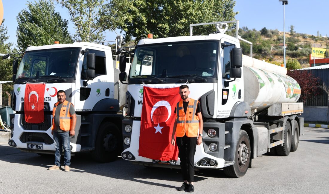 Mamak Belediyesi, Karabük’te çıkan orman yangınına müdahaleye destek olmak amacıyla