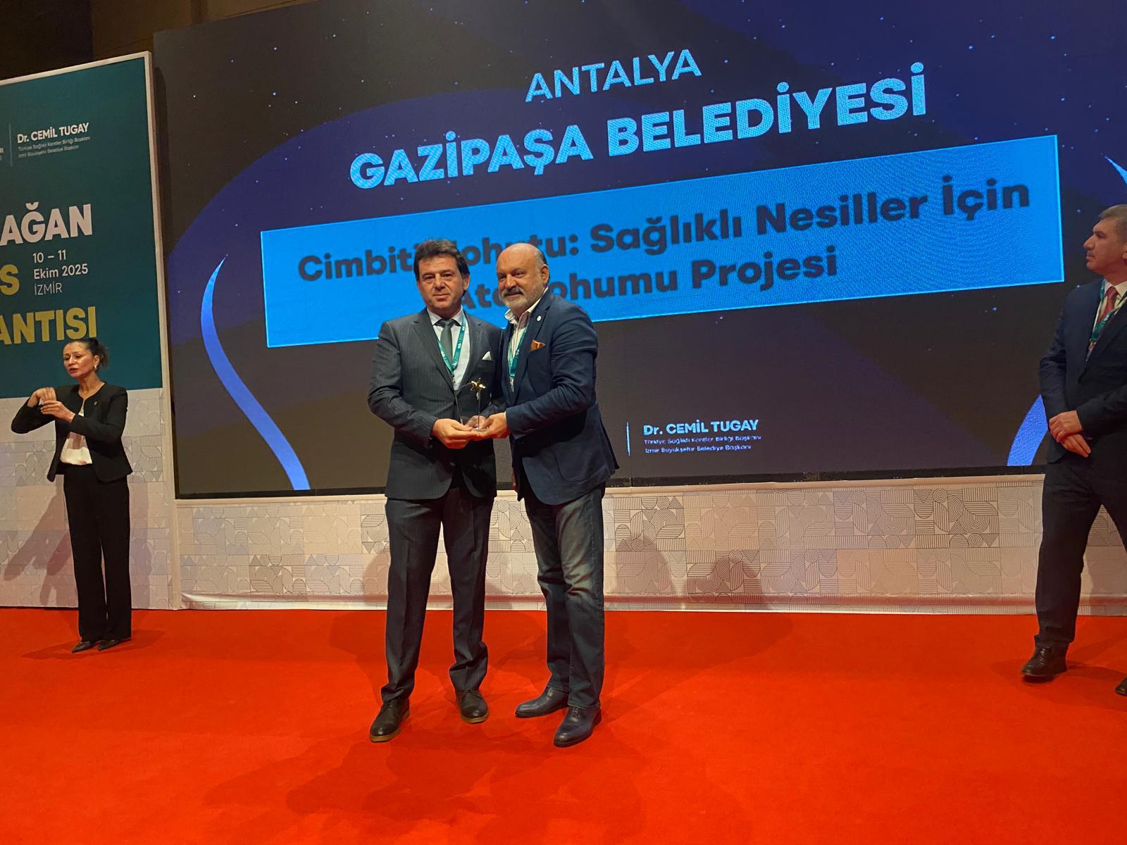 Gazipaşa Belediyesi’ne Sağlıklı Kentler Birliği’nden Birincilik Ödülü Türkiye Sağlıklı Kentler
