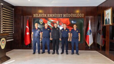 Bilecik İtfaiyesinden Vali Faik Oktay Sözer ve Emniyet Müdürü Gökalp