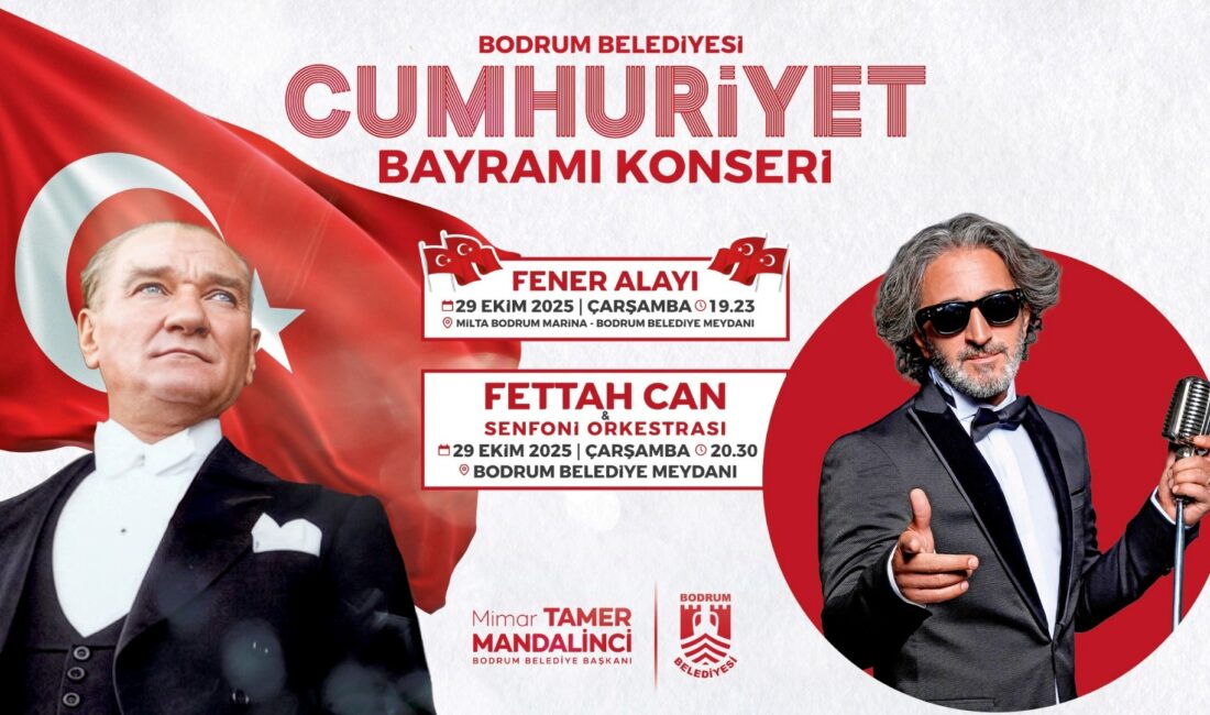 Bodrum’da Cumhuriyetin 102. Yılı Coşkuyla Kutlanacak 29 Ekim Cumhuriyet Bayramı, Bodrum’da yapılacak resmi program ve Fettah