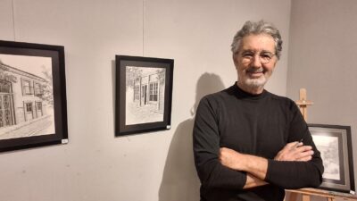 Ressam Ali Erkmen’in Karakalem Sergisi Ayvalık’ta Açıldı Ressam Ali Erkmen’in