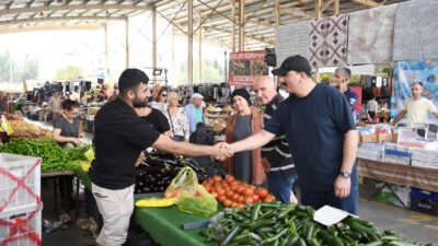 Konyaaltı Belediye Başkanı Cem Kotan, Siteler Mahallesi Kapalı Pazar Yeri’ni