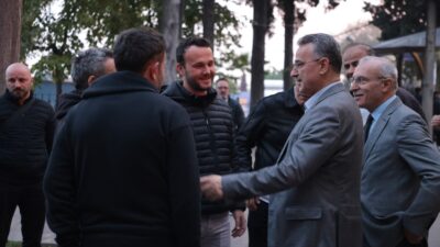 ‘İlkadım’da Caddeler Yeni Aydınlatmalarla Parlayacak’ Kale Mahallesi’nde esnaf ziyareti yapan